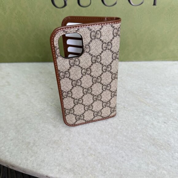 GUCCI GG Bi-fold Wallet Folio iPhone 15 Case 760184 - Picture 5 of 12